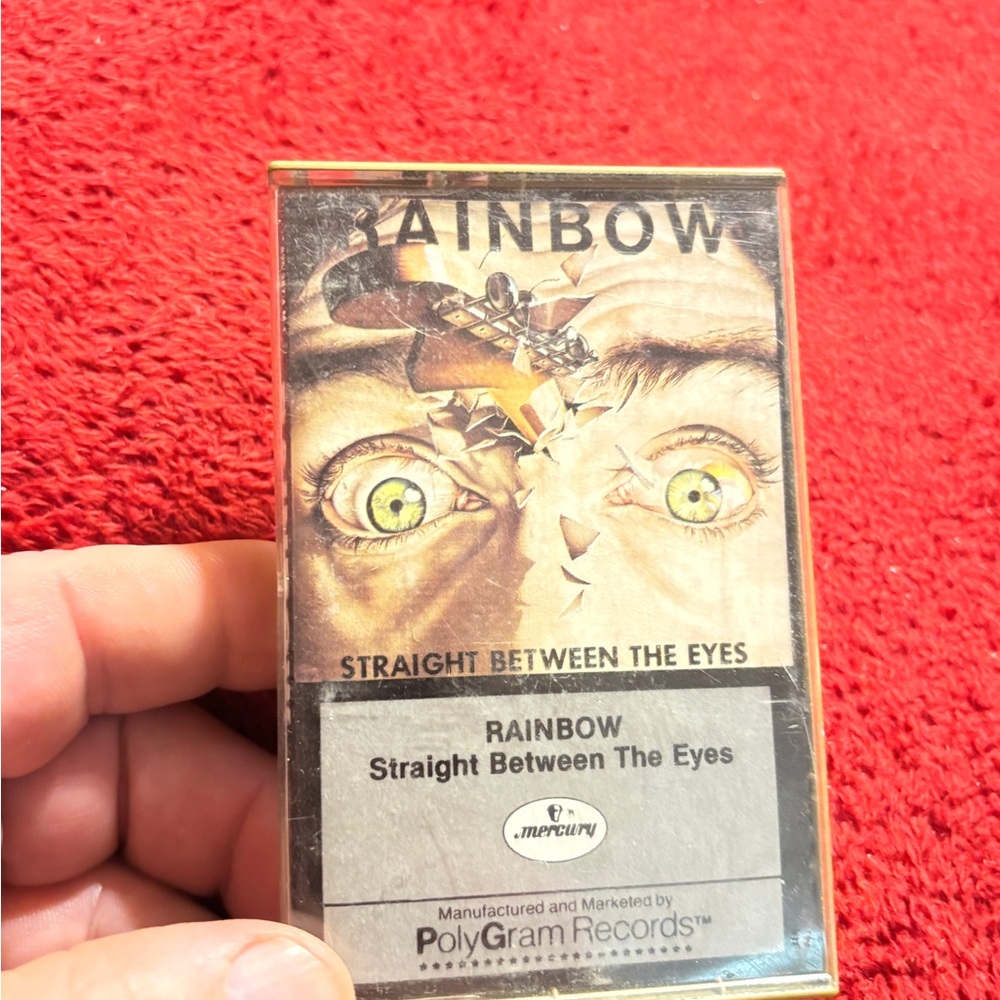 Rainbow 'Straight Between the Eyes' Music Cassette 1992 vintage